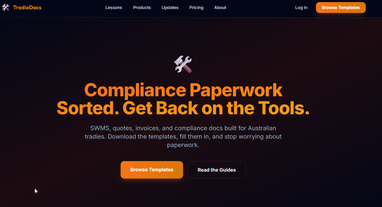 TradieDocs screenshot
