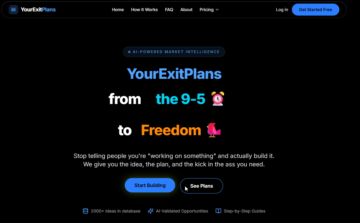 Your Exit Plans screenshot